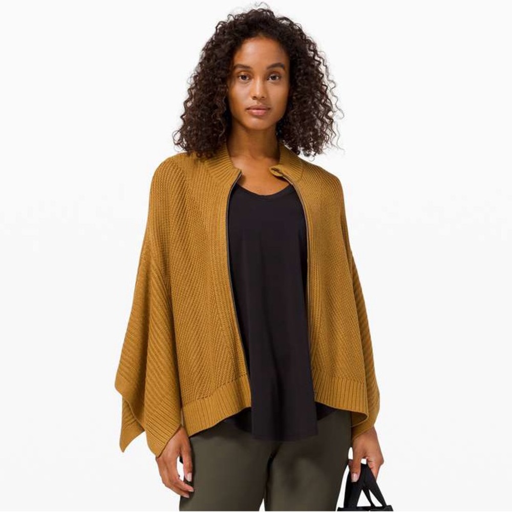 NWOT Lululemon Softer Still Wrap Sweater Brown Size M/L - Picture 2 of 16